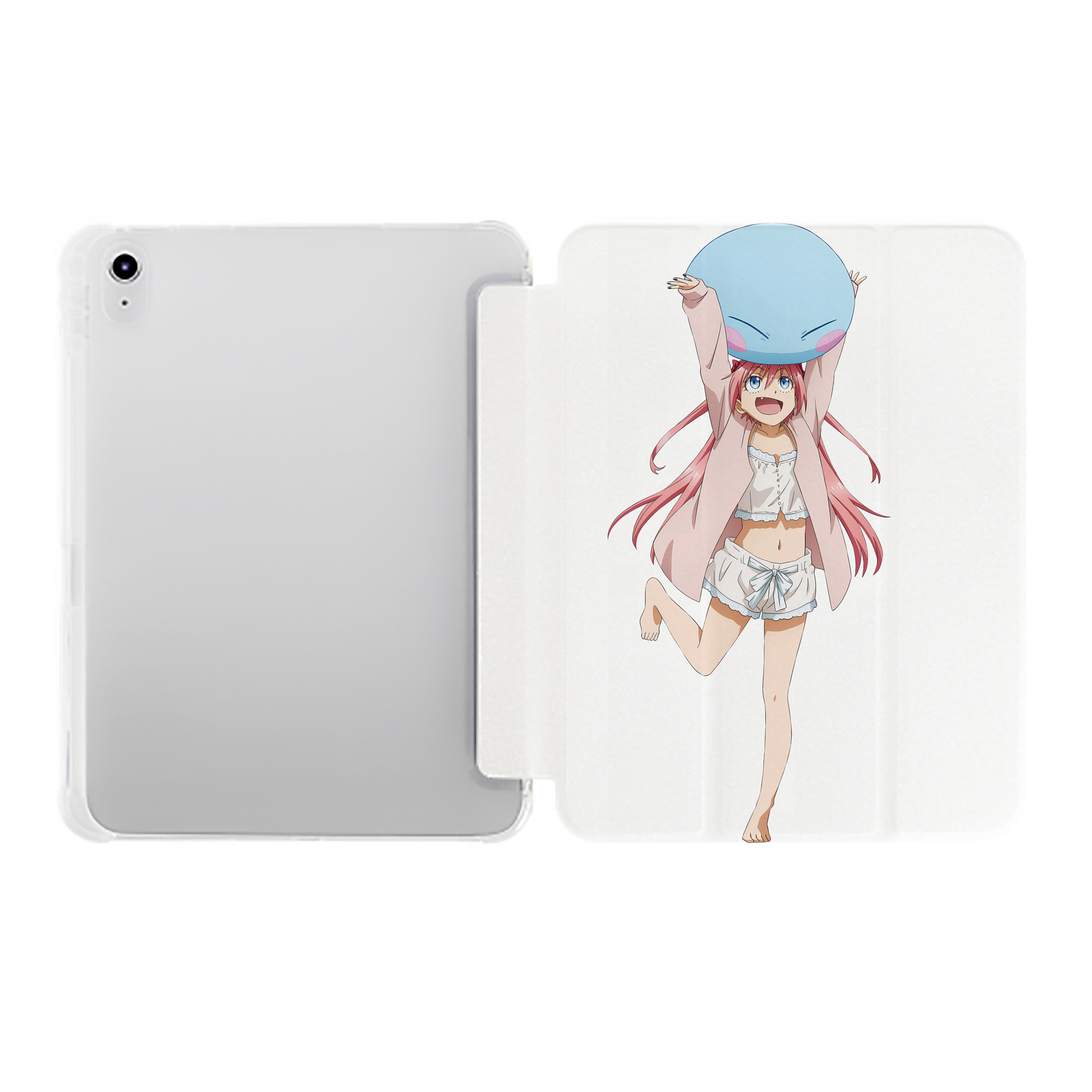 （画像用） 転スラ Regarding Reincarnated to Slime IPad ケース ペン収納付き 三つ折りスタンド PUレザー×シリコン 対応機種9.5/10.5/10.9インチ